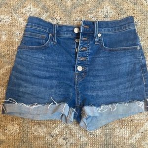 Madewell high rise denim short